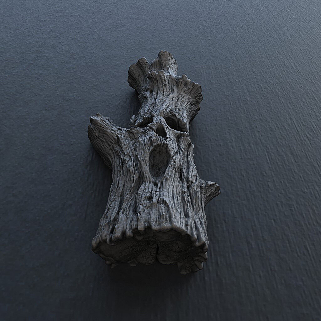Ghost Tree Trunk - Wall Mount and Figurine STL for 3d printer 3D print model_11