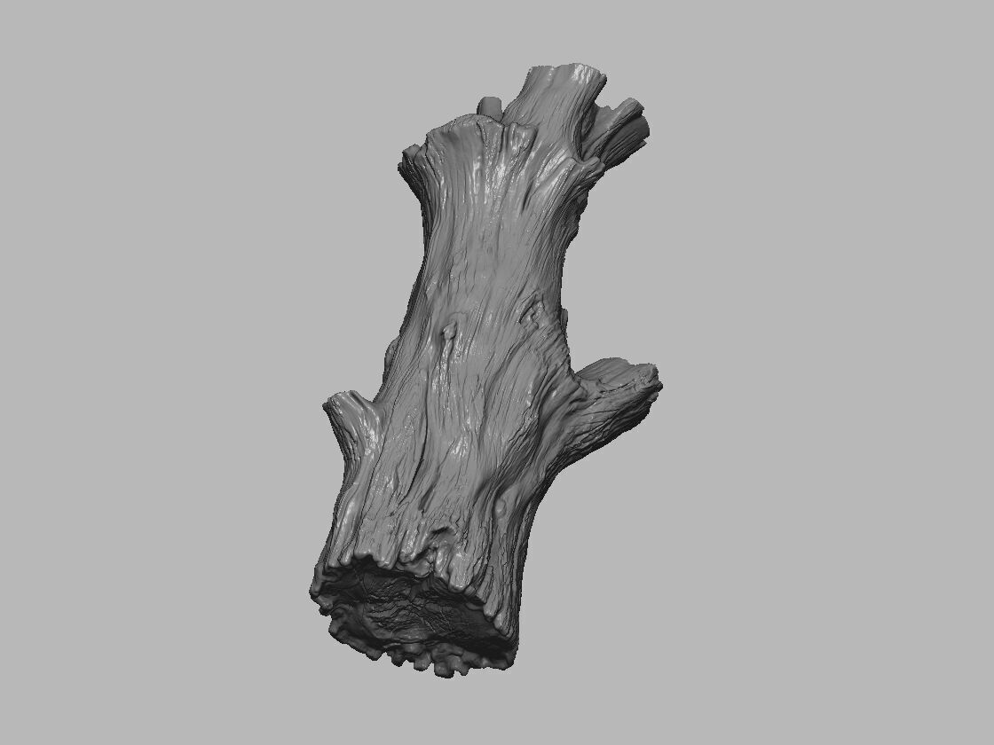 Ghost Tree Trunk - Wall Mount and Figurine STL for 3d printer 3D print model_10