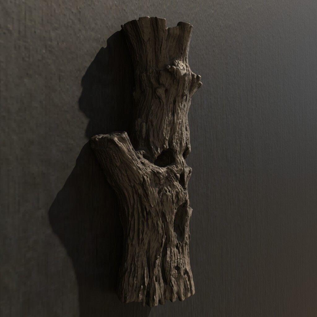 Ghost Tree Trunk - Wall Mount and Figurine STL for 3d printer 3D print model_13