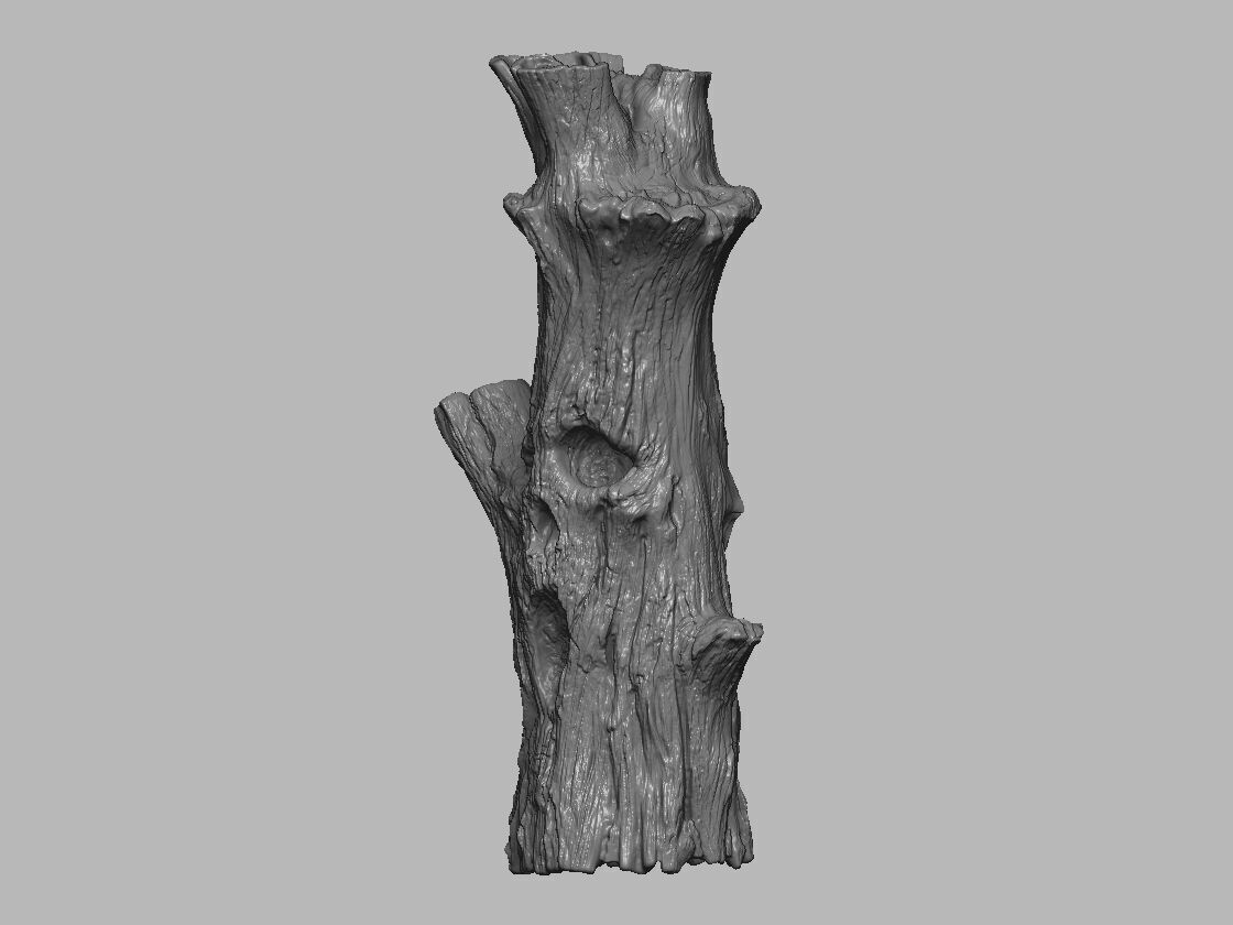 Ghost Tree Trunk - Wall Mount and Figurine STL for 3d printer 3D print model_9