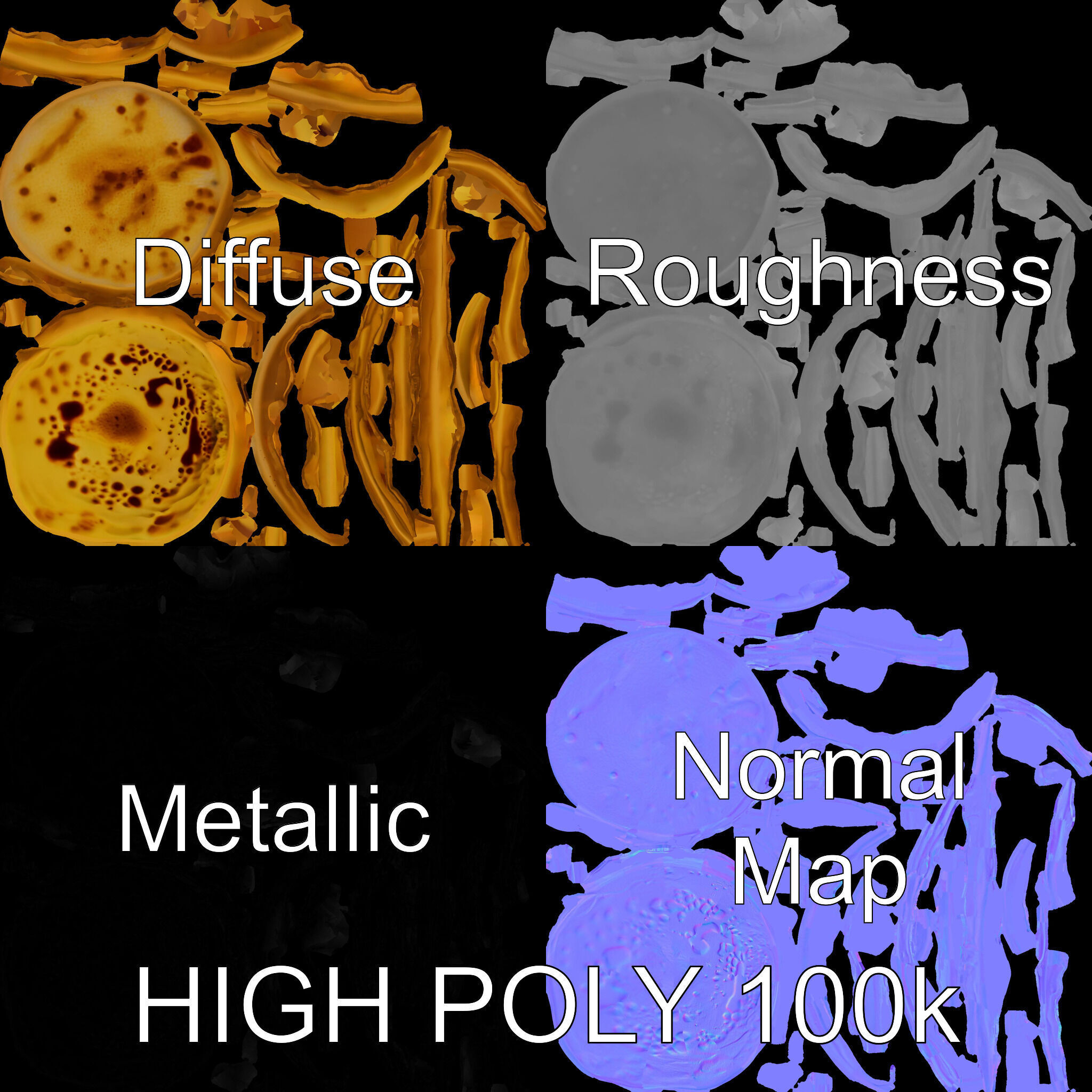 Pancake Stack D Model Pack Low-poly 3D model_3