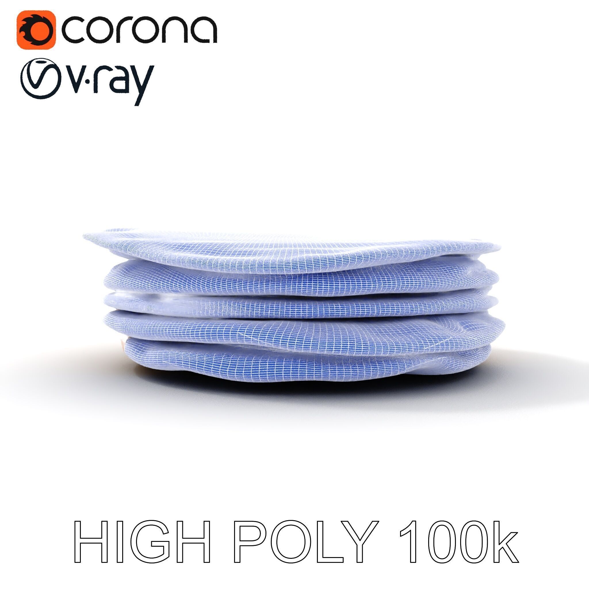 Pancake Stack D Model Pack Low-poly 3D model_29