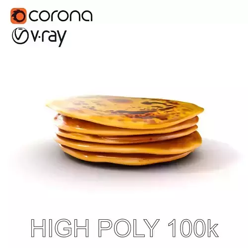 Pancake Stack D Model Pack Low-poly 3D model