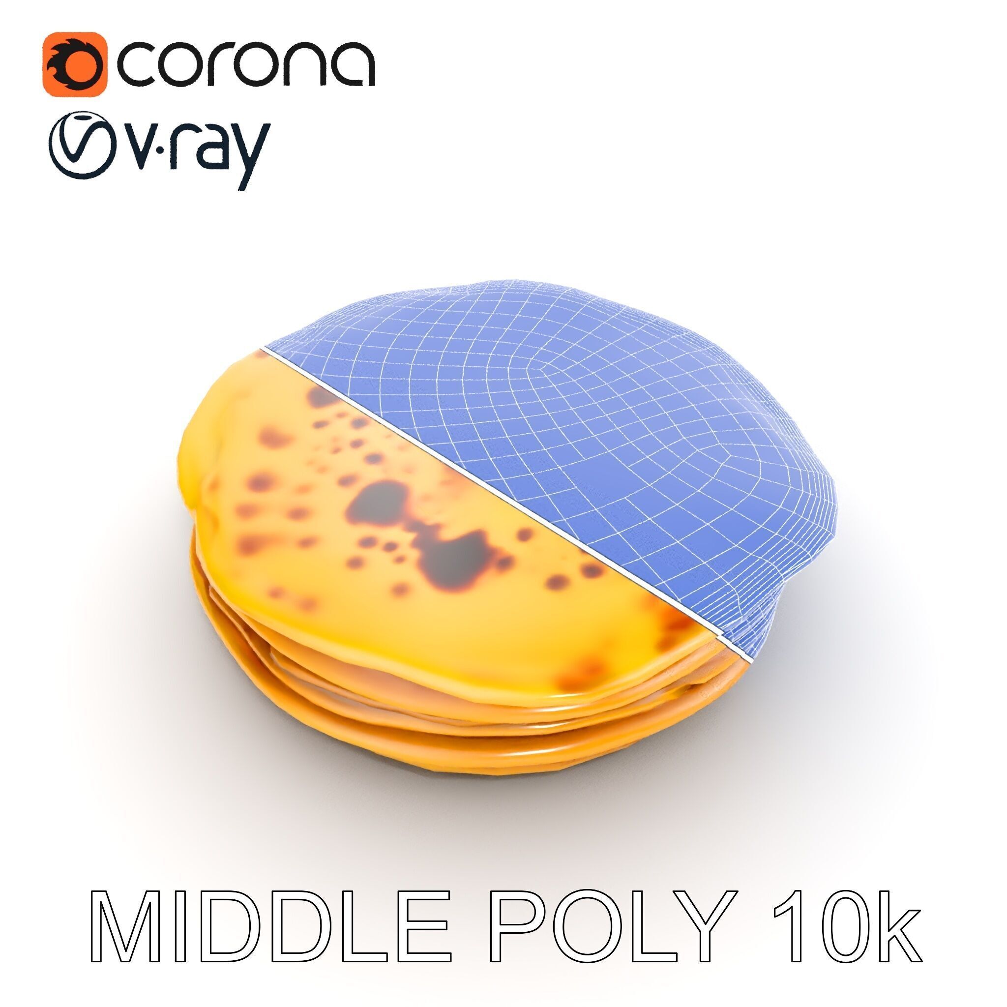 Pancake Stack D Model Pack Low-poly 3D model_24