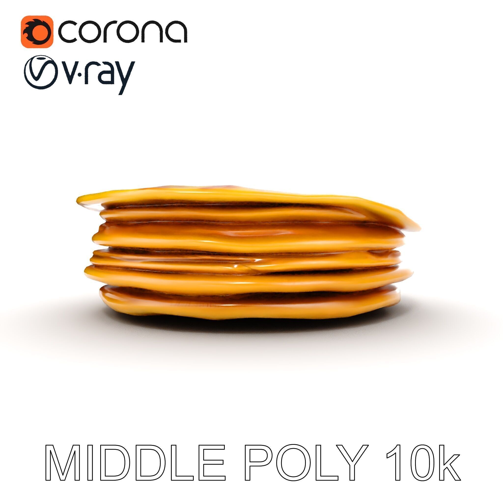 Pancake Stack D Model Pack Low-poly 3D model_21