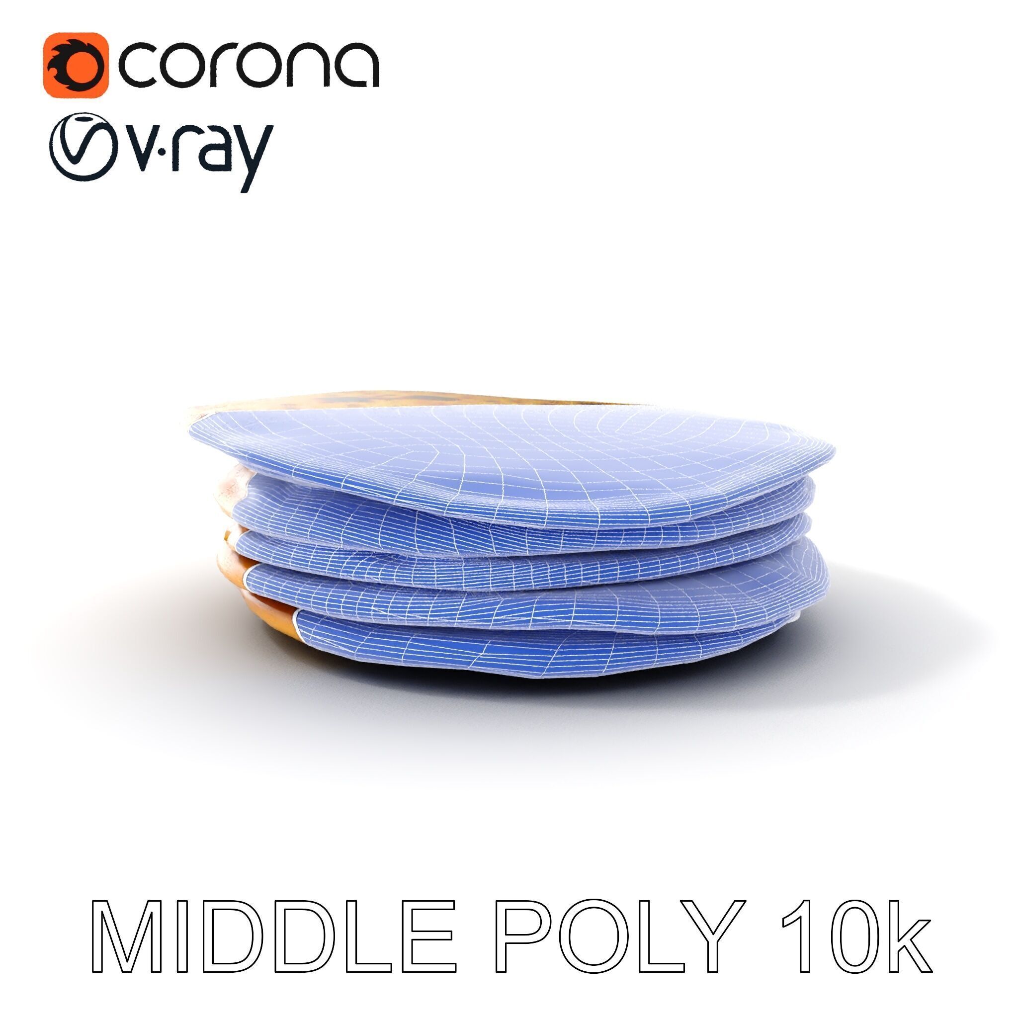 Pancake Stack D Model Pack Low-poly 3D model_8