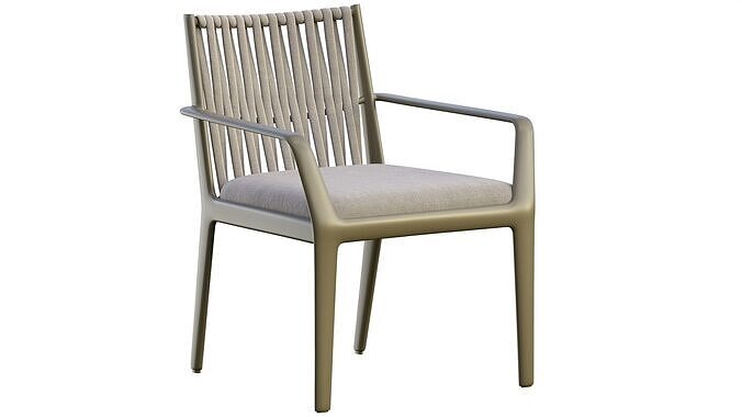 H Armchair By Brown Jordan 3D model