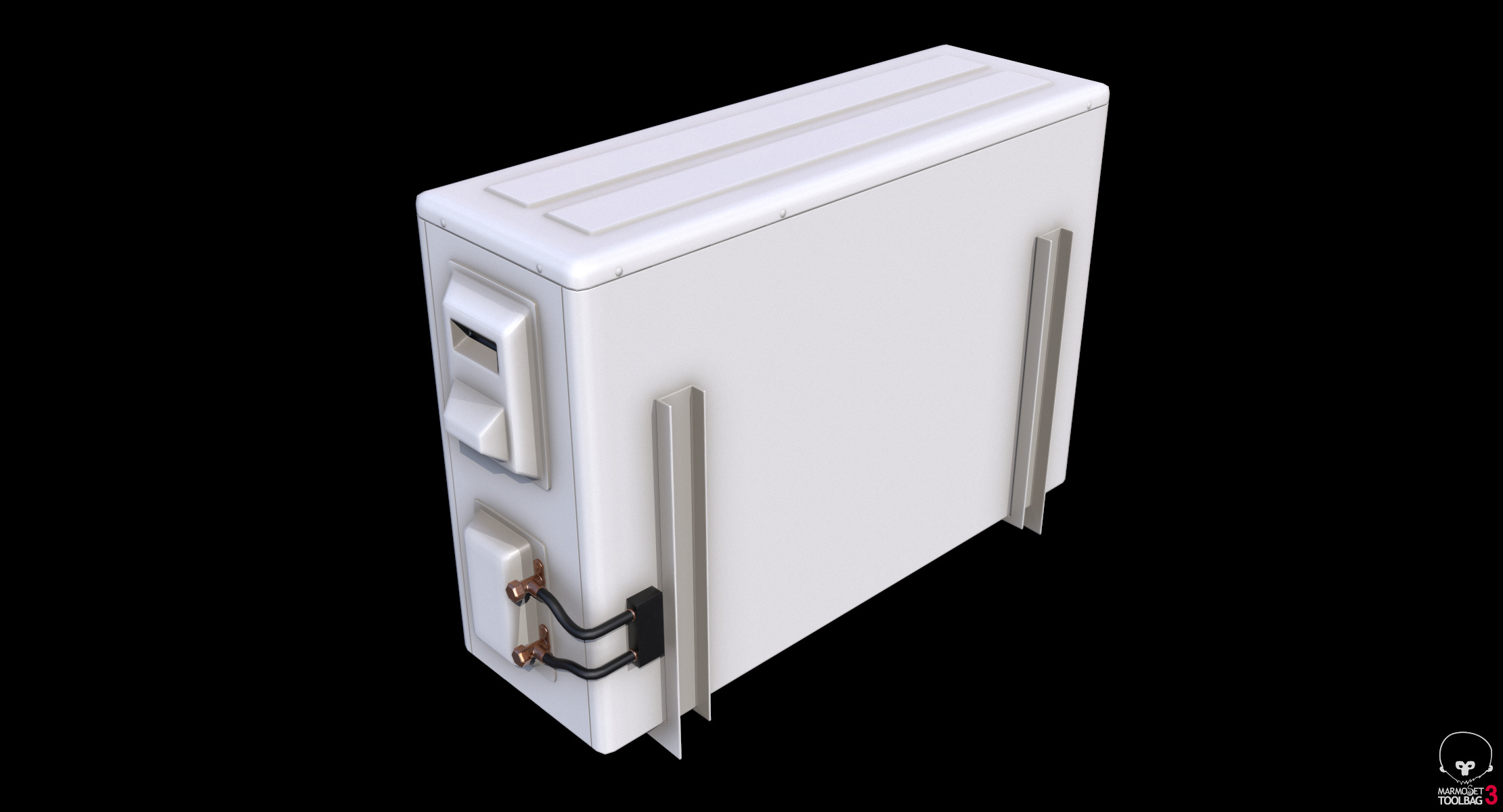 Low Poly PBR Air Conditioner Low-poly 3D model_10