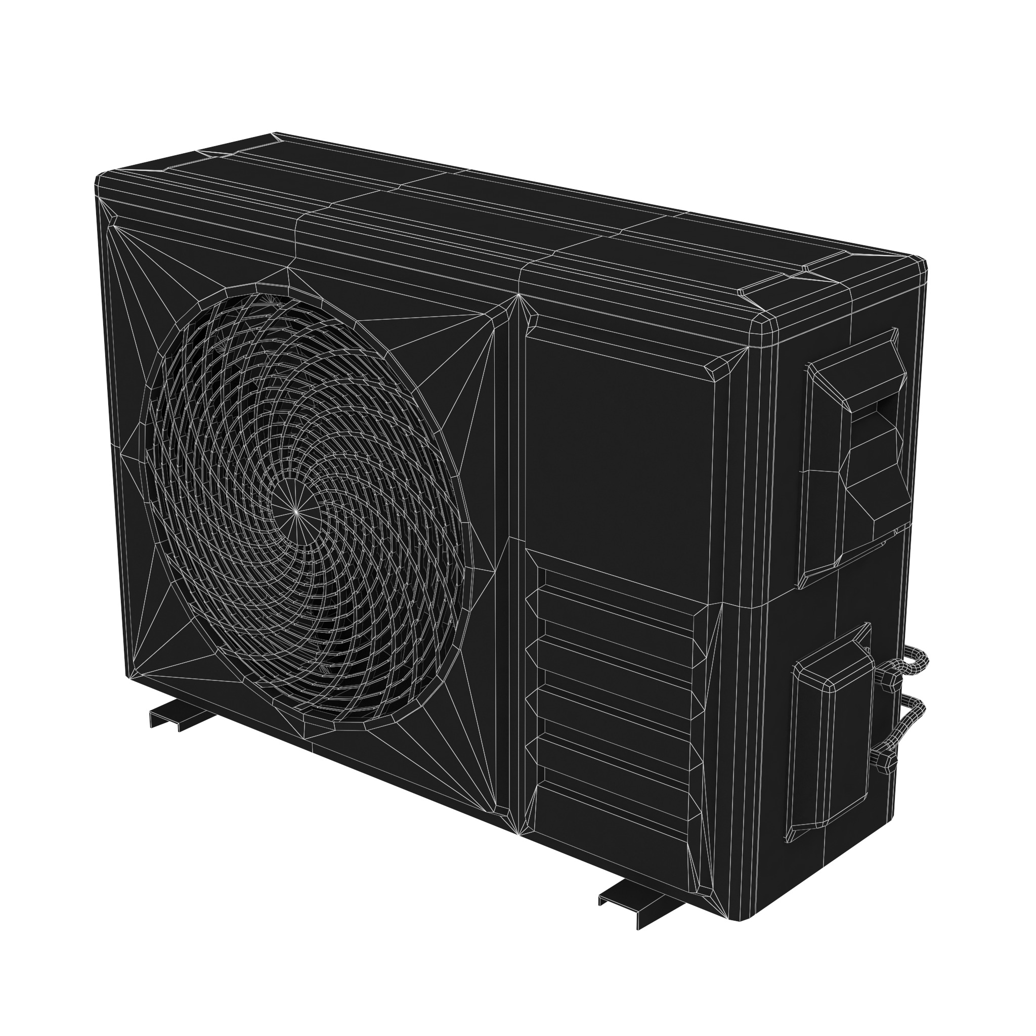 Low Poly PBR Air Conditioner Low-poly 3D model_6