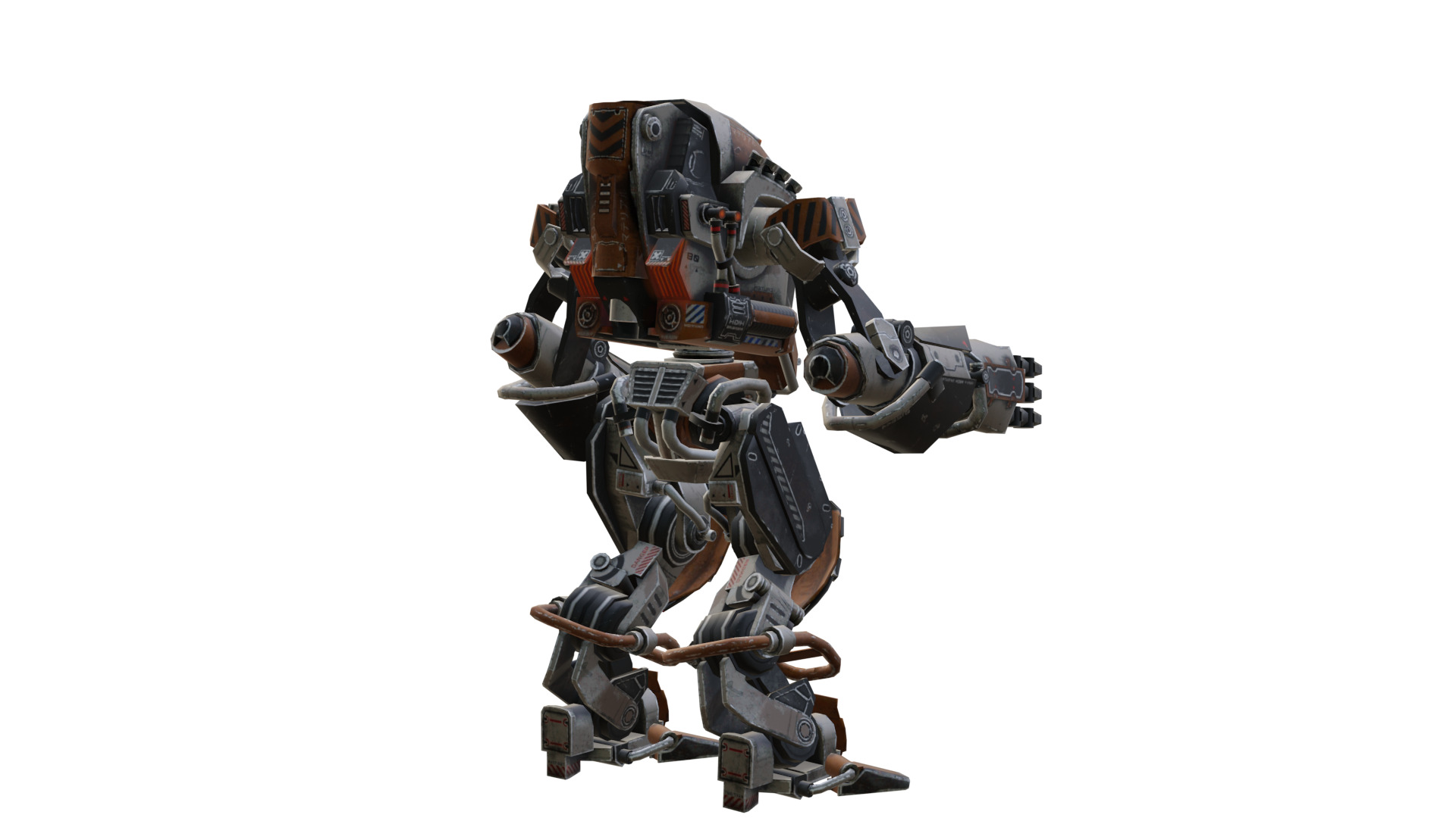 SCI FI ROBOT Low-poly 3D model_4
