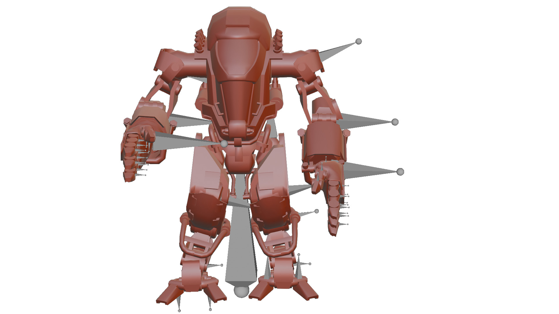SCI FI ROBOT Low-poly 3D model_8
