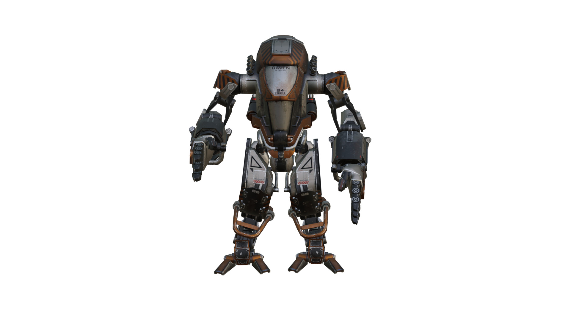 SCI FI ROBOT Low-poly 3D model_1