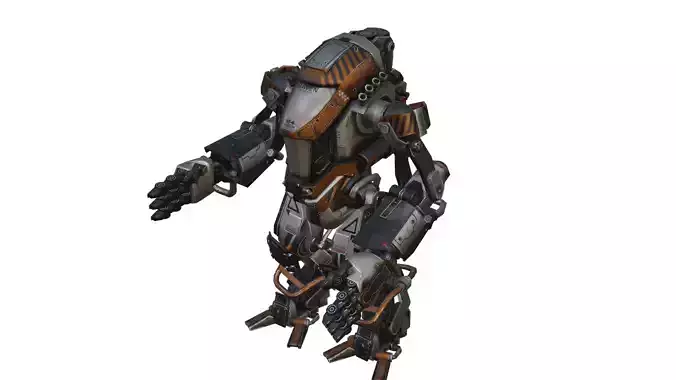 SCI FI ROBOT Low-poly 3D model