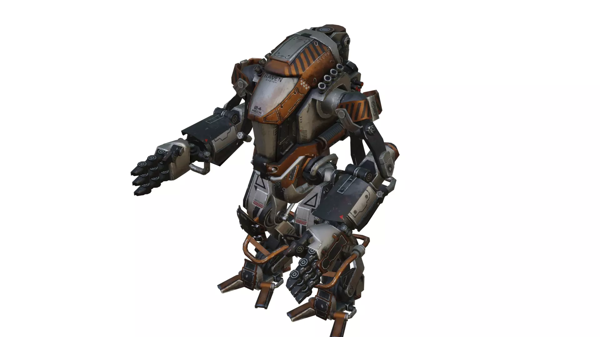 SCI FI ROBOT Low-poly 3D model_0