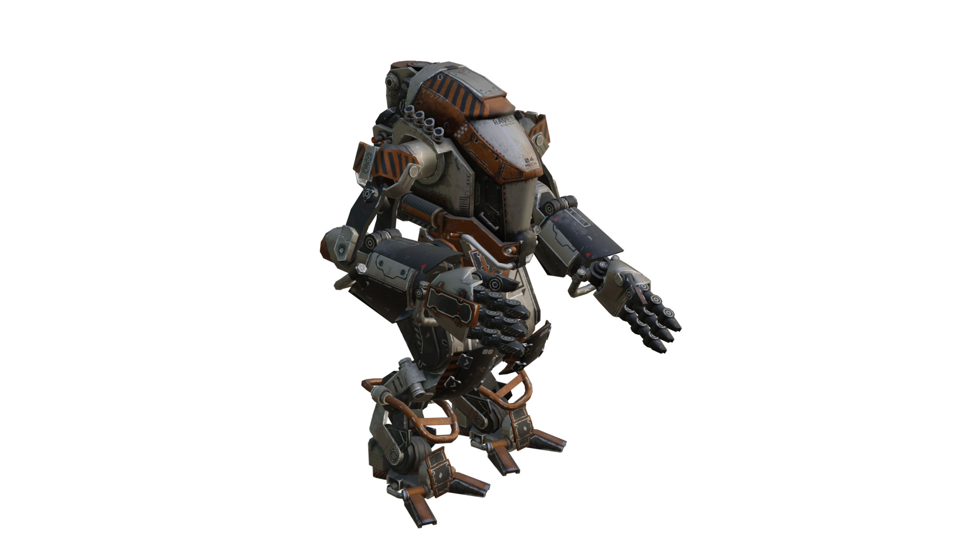 SCI FI ROBOT Low-poly 3D model_2