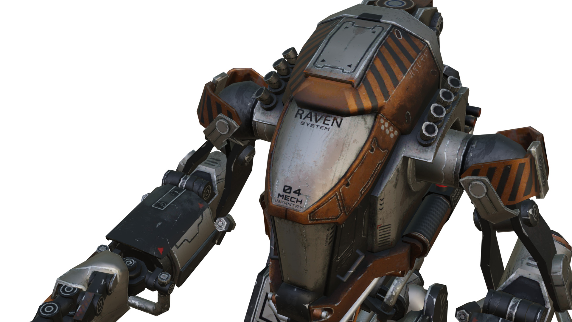 SCI FI ROBOT Low-poly 3D model_6