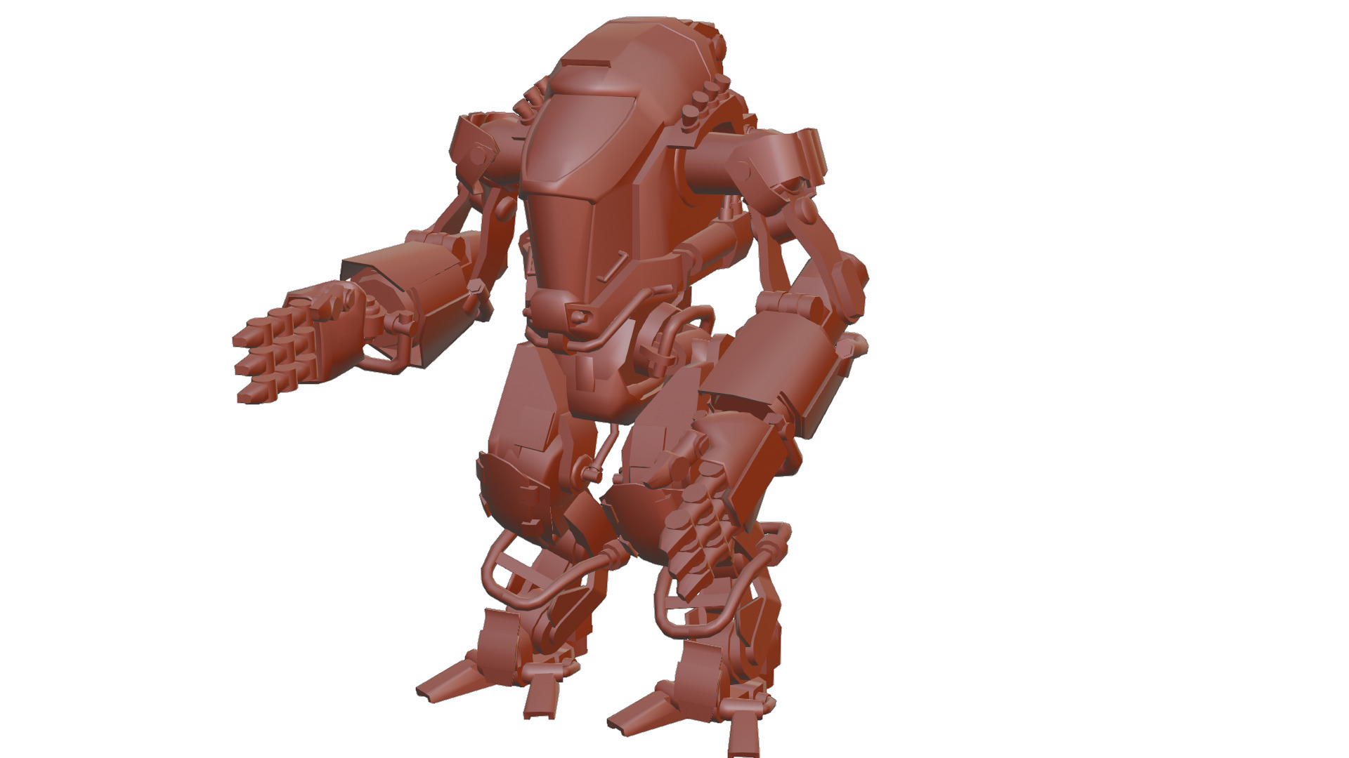 SCI FI ROBOT Low-poly 3D model_7