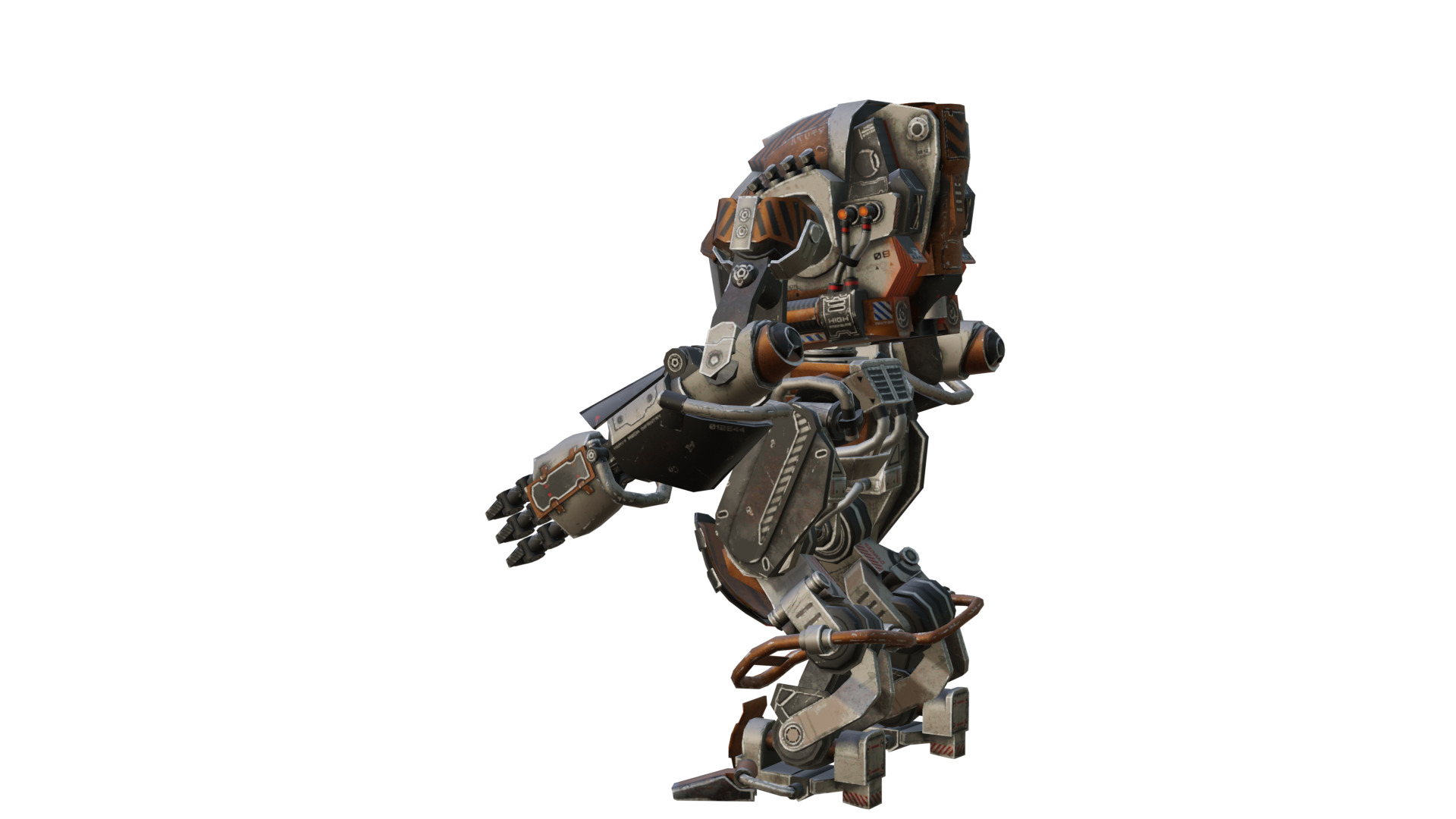 SCI FI ROBOT Low-poly 3D model_5