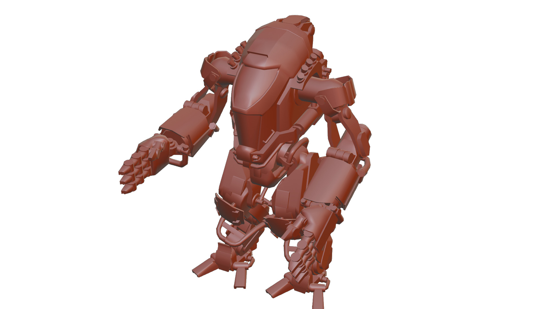 SCI FI ROBOT Low-poly 3D model_9