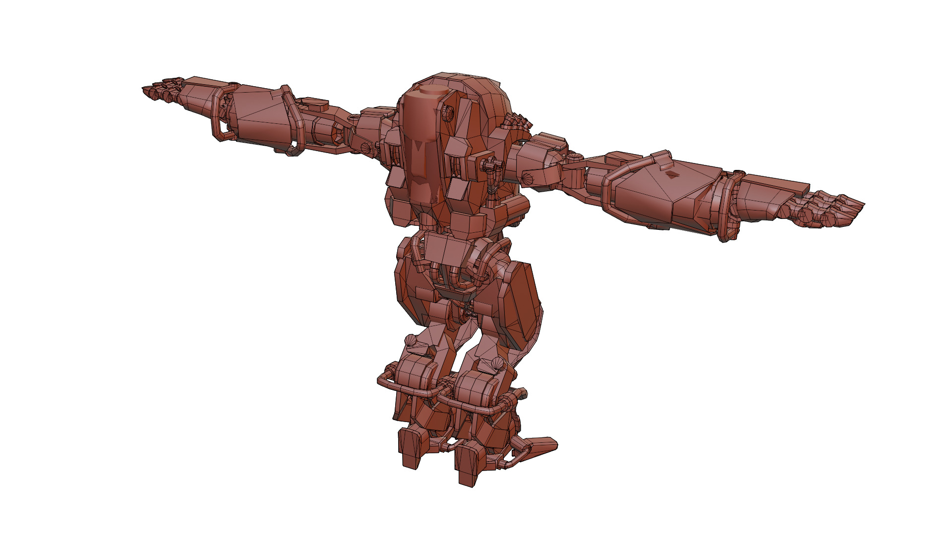 SCI FI ROBOT Low-poly 3D model_11
