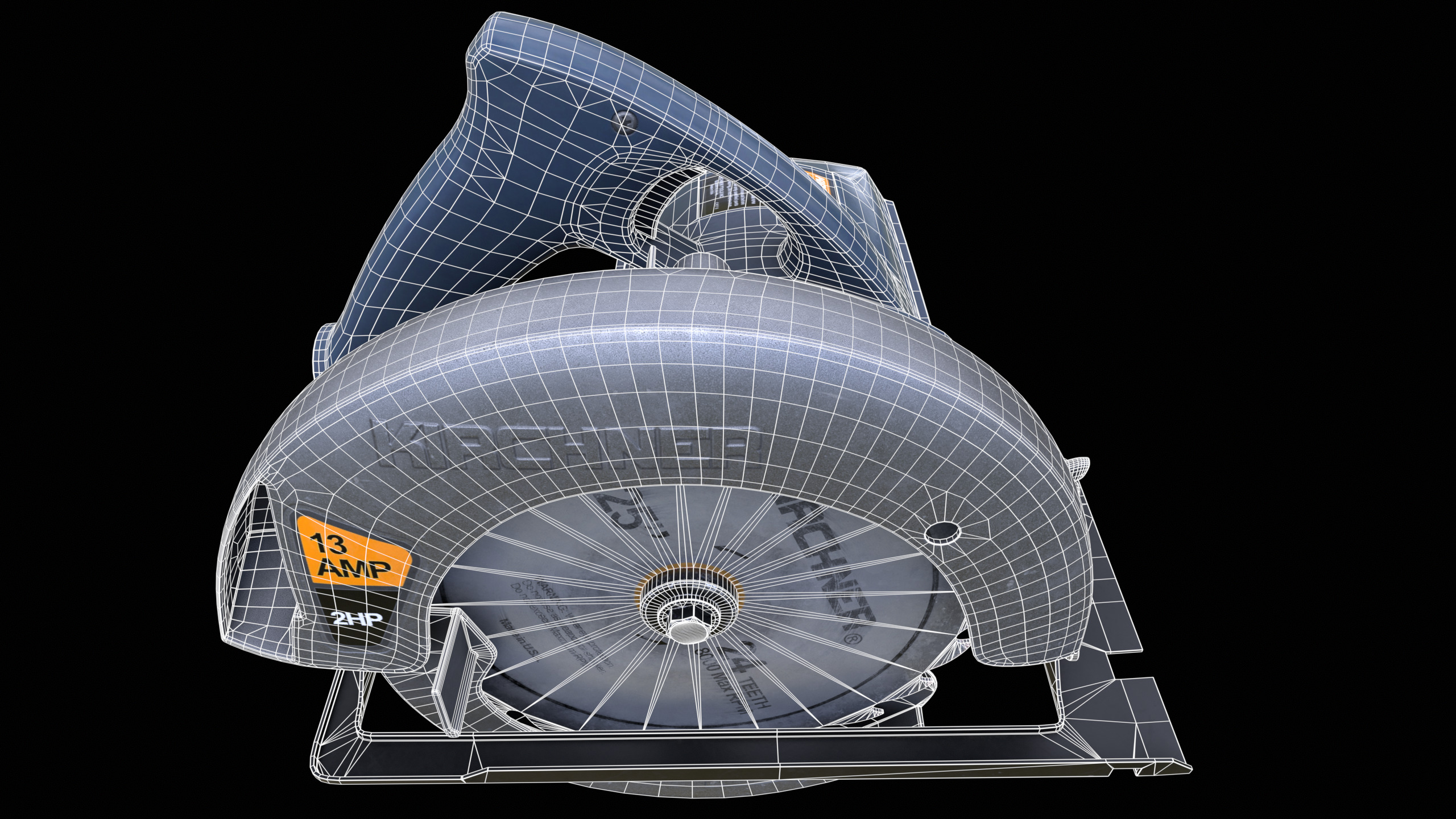 Circular Saw Machine PBR 3D model_20