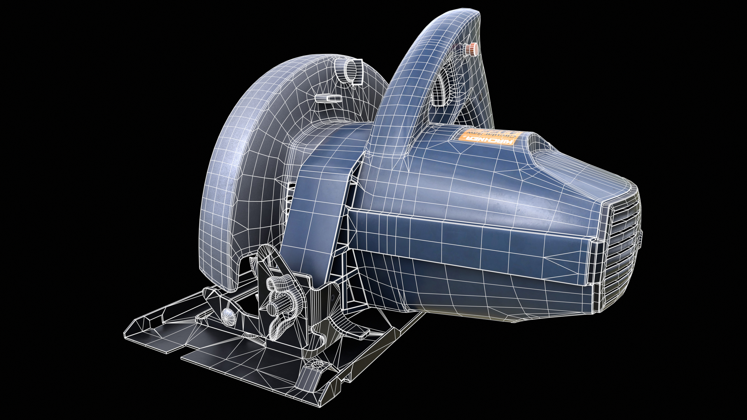 Circular Saw Machine PBR 3D model_14