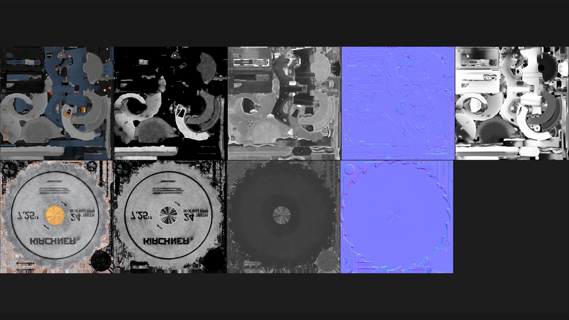 Circular Saw Machine PBR 3D model_24