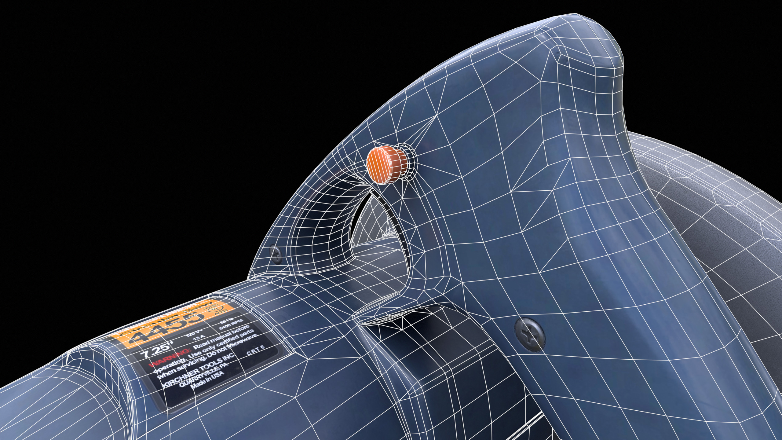 Circular Saw Machine PBR 3D model_17