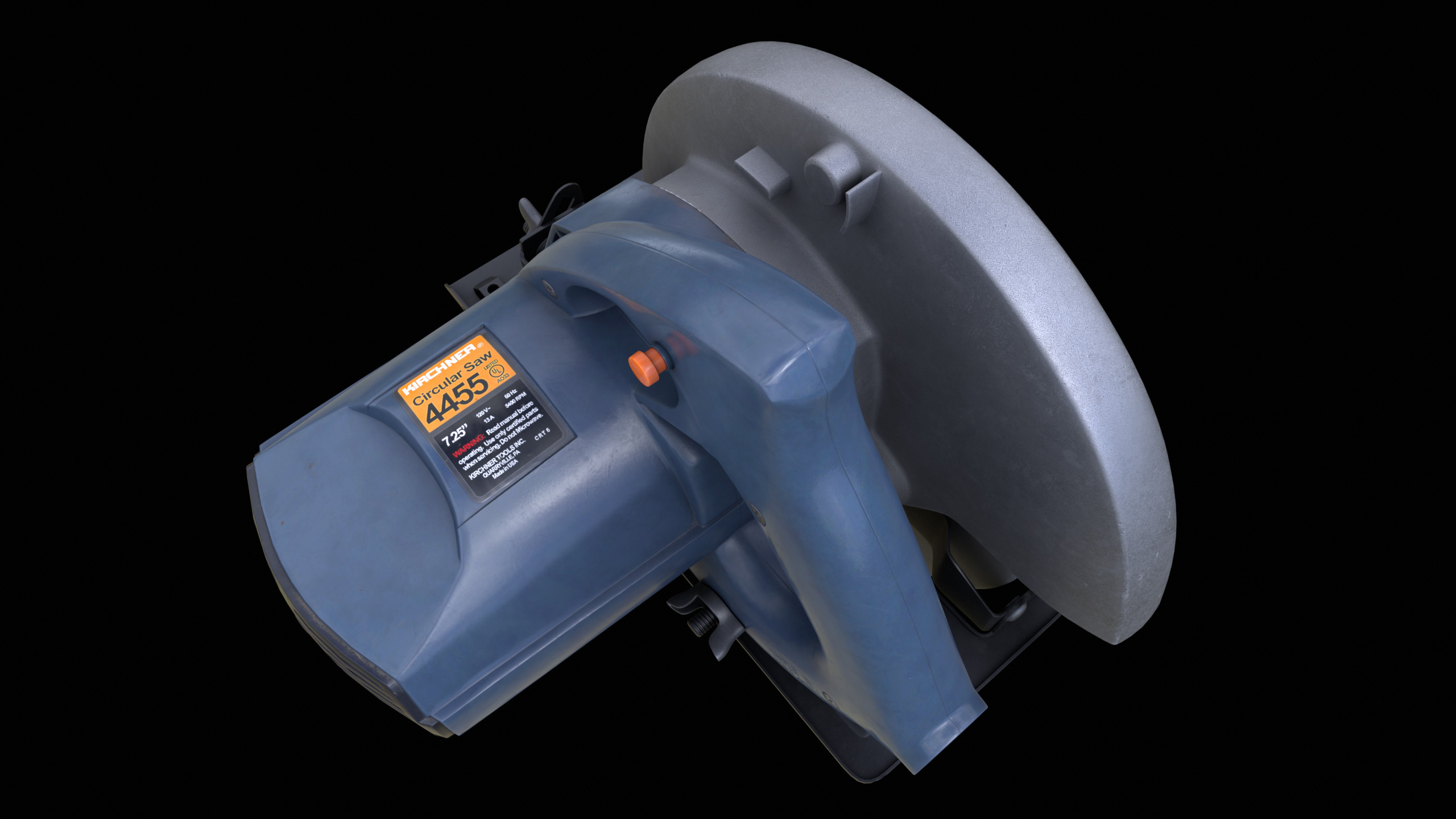 Circular Saw Machine PBR 3D model_12