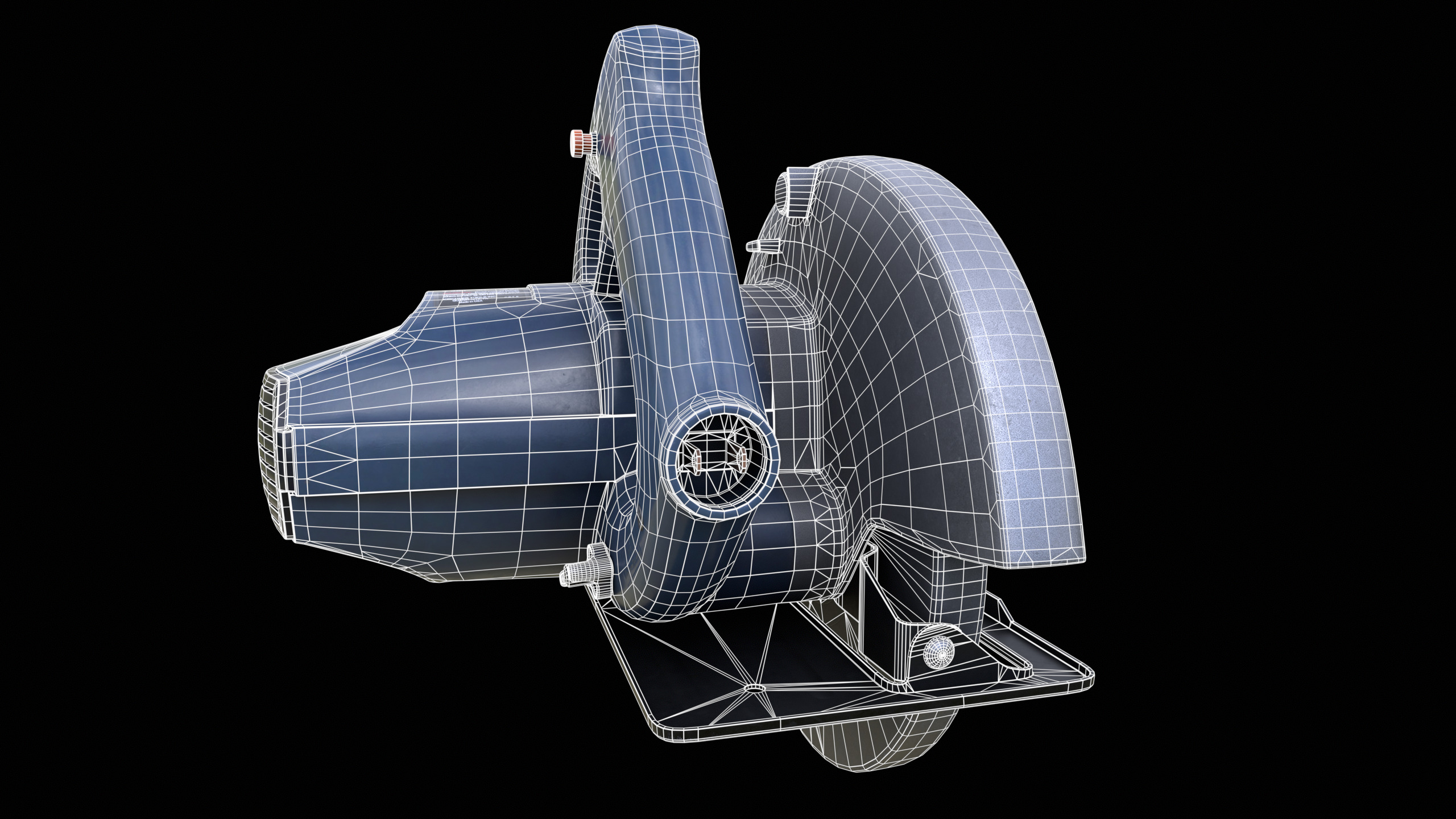 Circular Saw Machine PBR 3D model_16