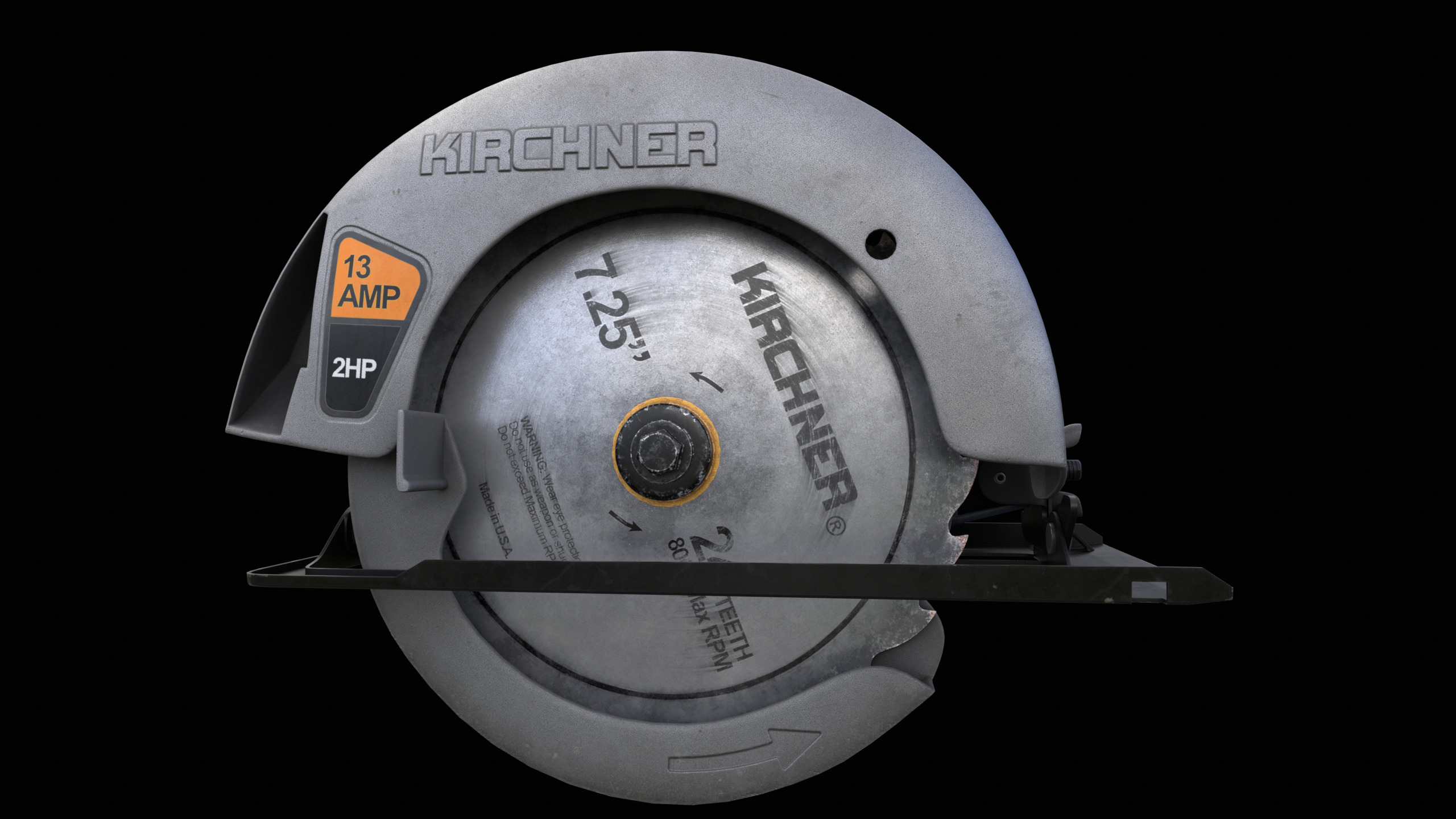 Circular Saw Machine PBR 3D model_8