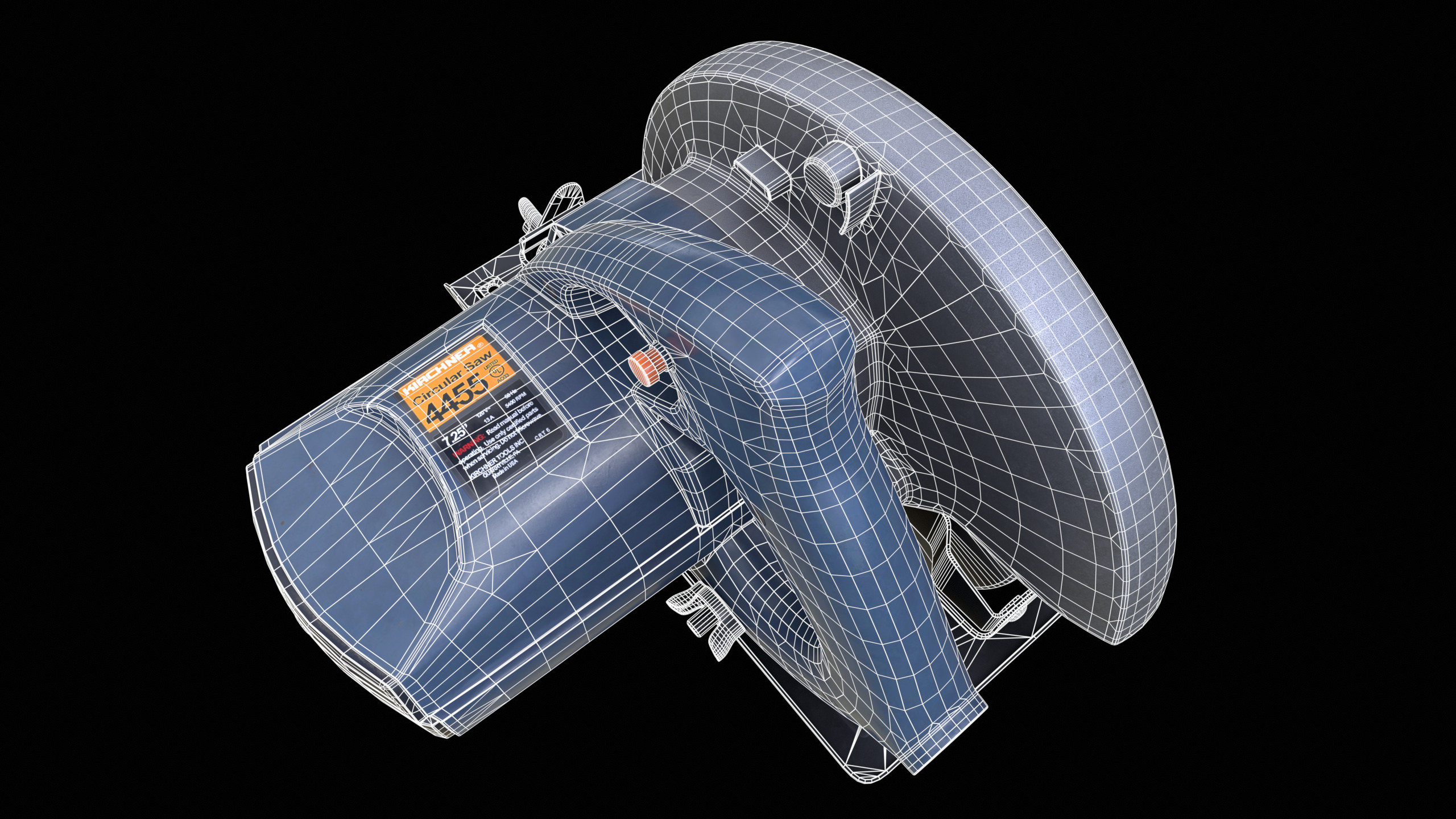 Circular Saw Machine PBR 3D model_13