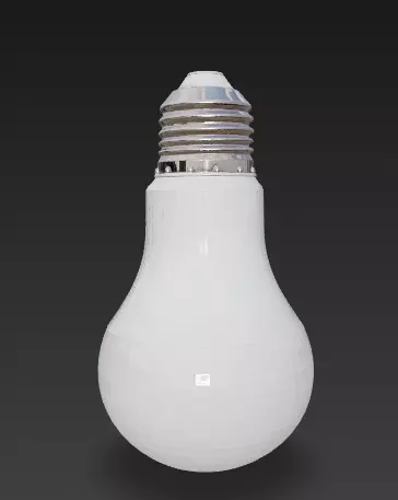 Faceted A-Shape LED Bulb 3D model_0