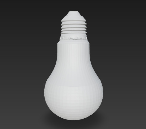 Faceted A-Shape LED Bulb 3D model_1