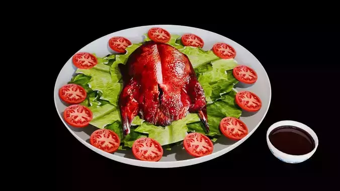 Food Chinese famous dish Peking bbq duck 