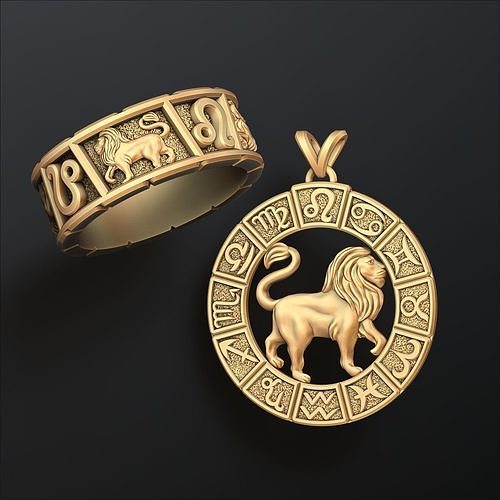 Horoscope Leo Ring Pendant v2 Collection 