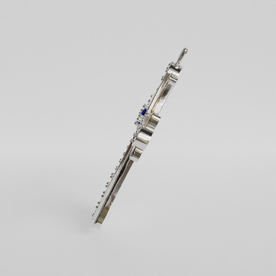 cross pendant 3D print model_4