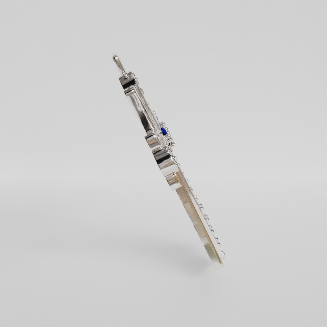 cross pendant 3D print model_2