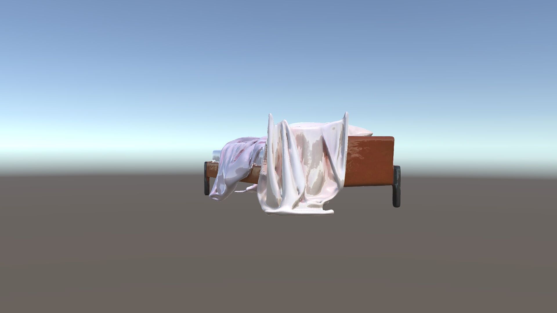Elegant Canopy Bed with Drapes D Model Pack Low-poly 3D model_5