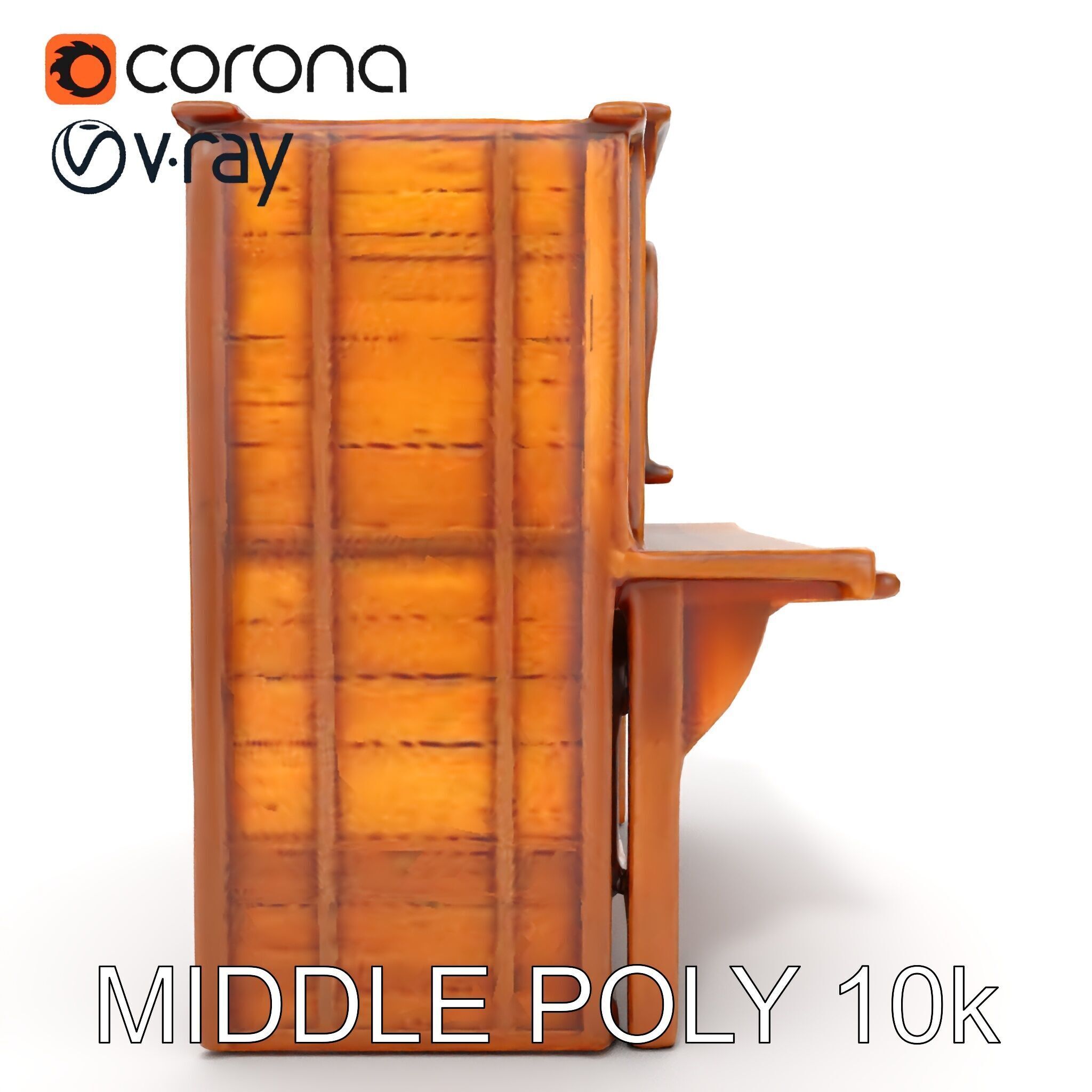 Western Saloon Building D Model Pack Low-poly 3D model_9