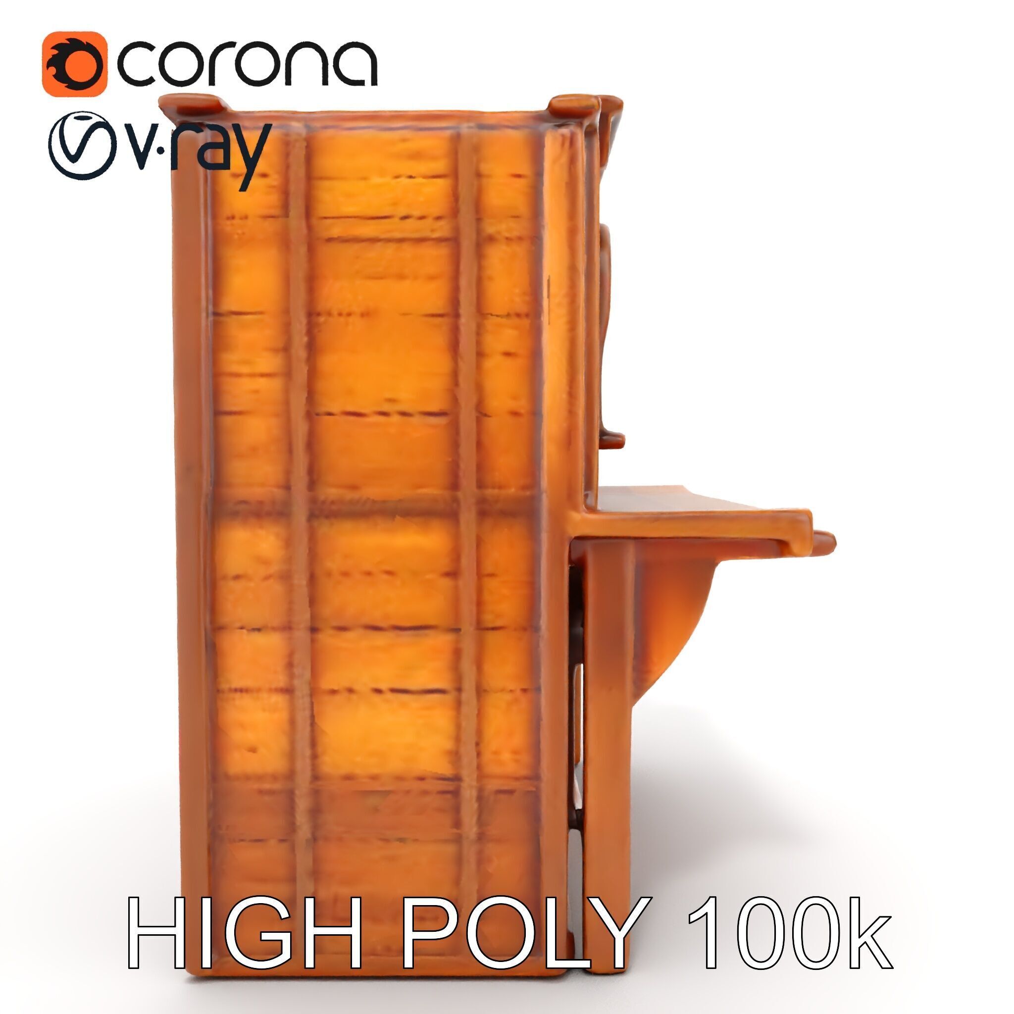 Western Saloon Building D Model Pack Low-poly 3D model_32