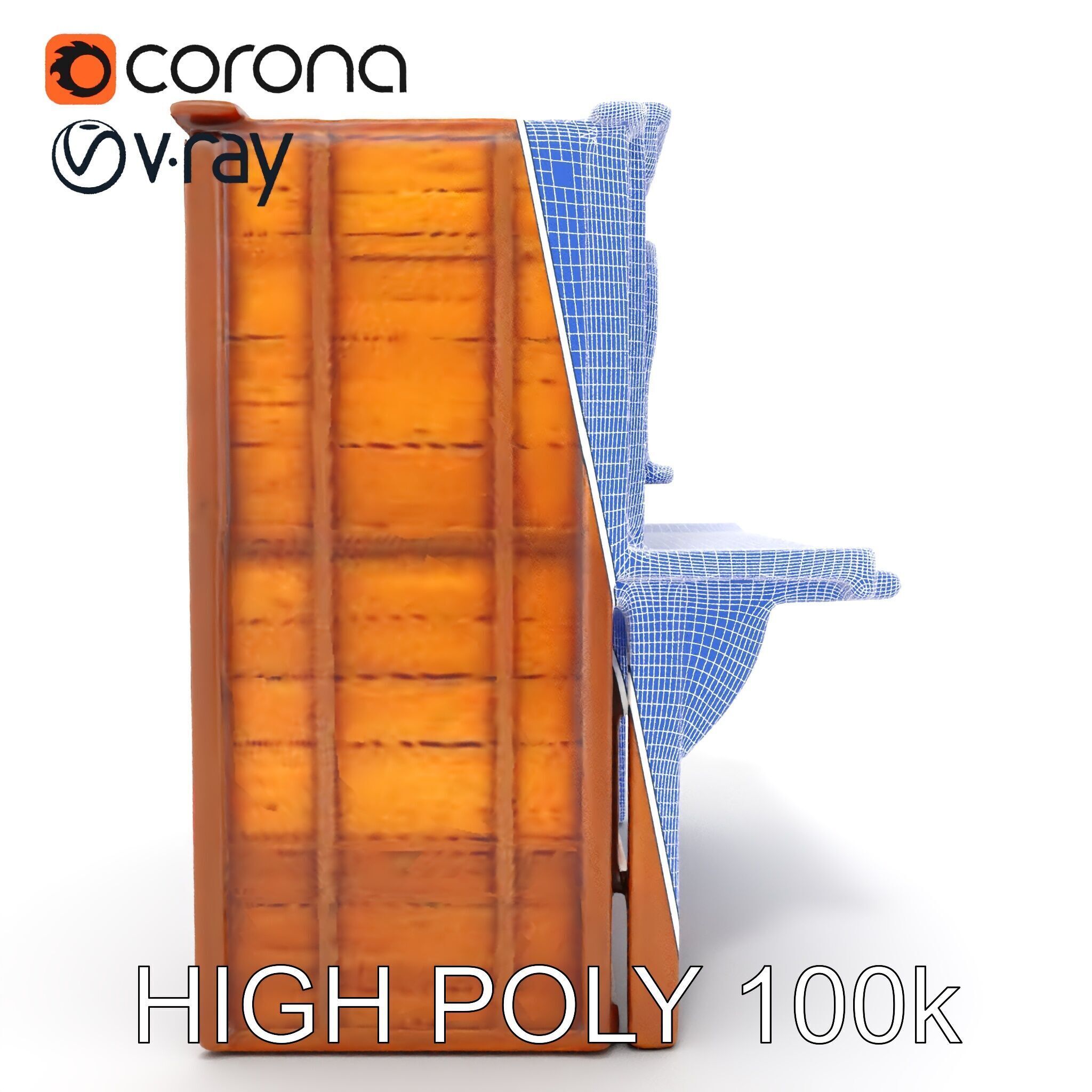 Western Saloon Building D Model Pack Low-poly 3D model_26