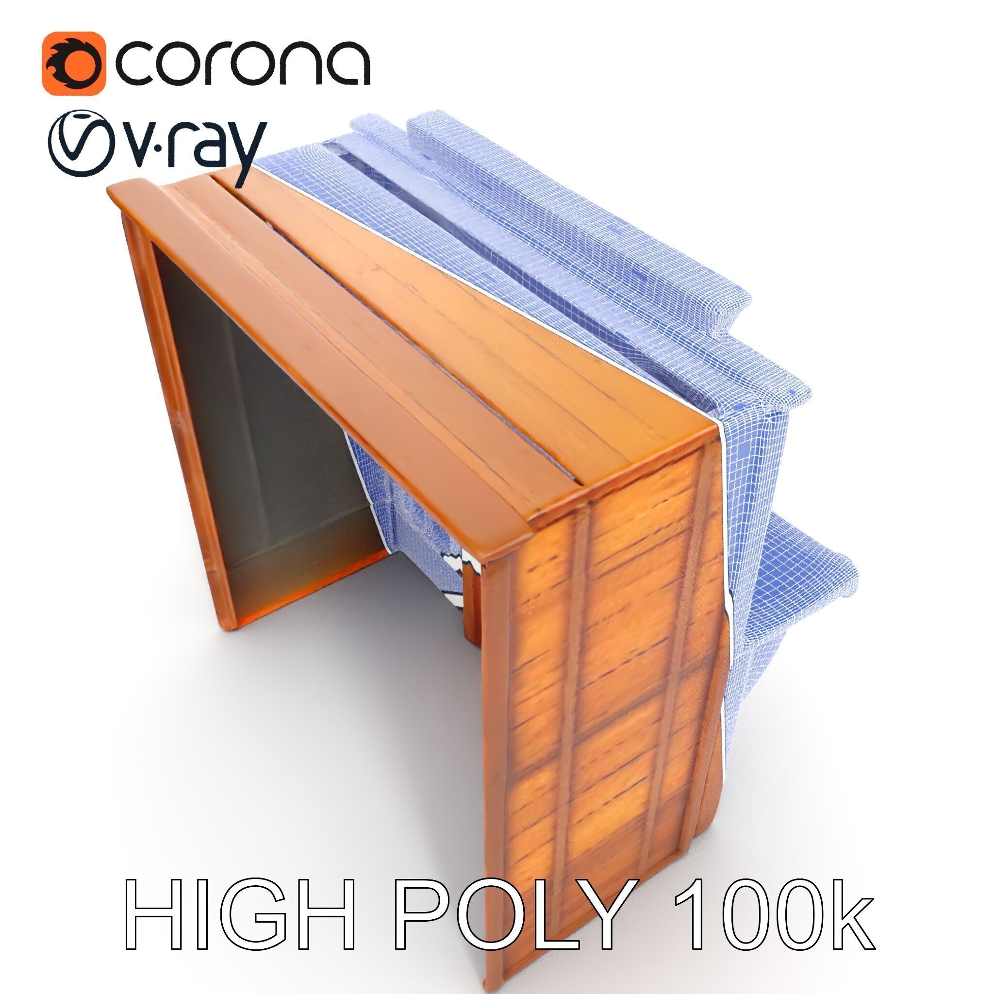 Western Saloon Building D Model Pack Low-poly 3D model_20