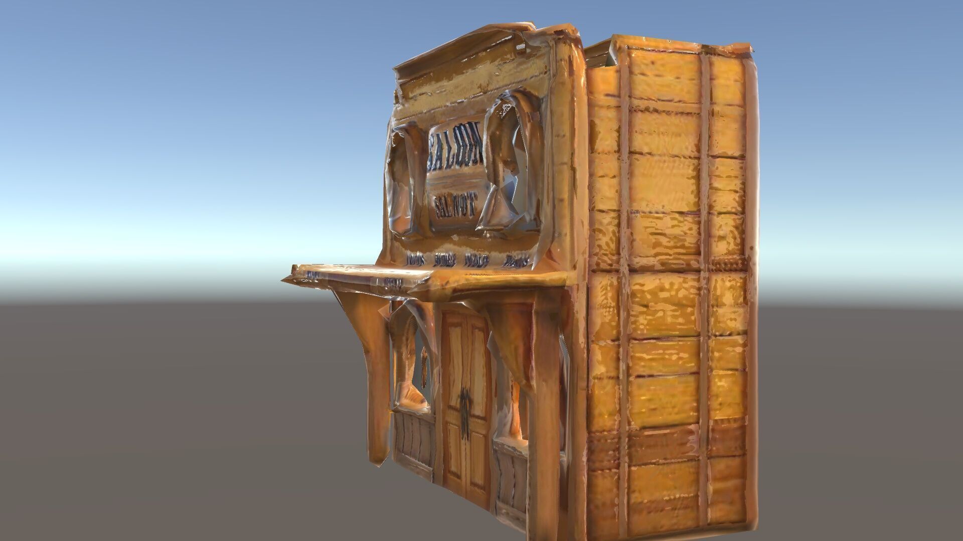 Western Saloon Building D Model Pack Low-poly 3D model_34