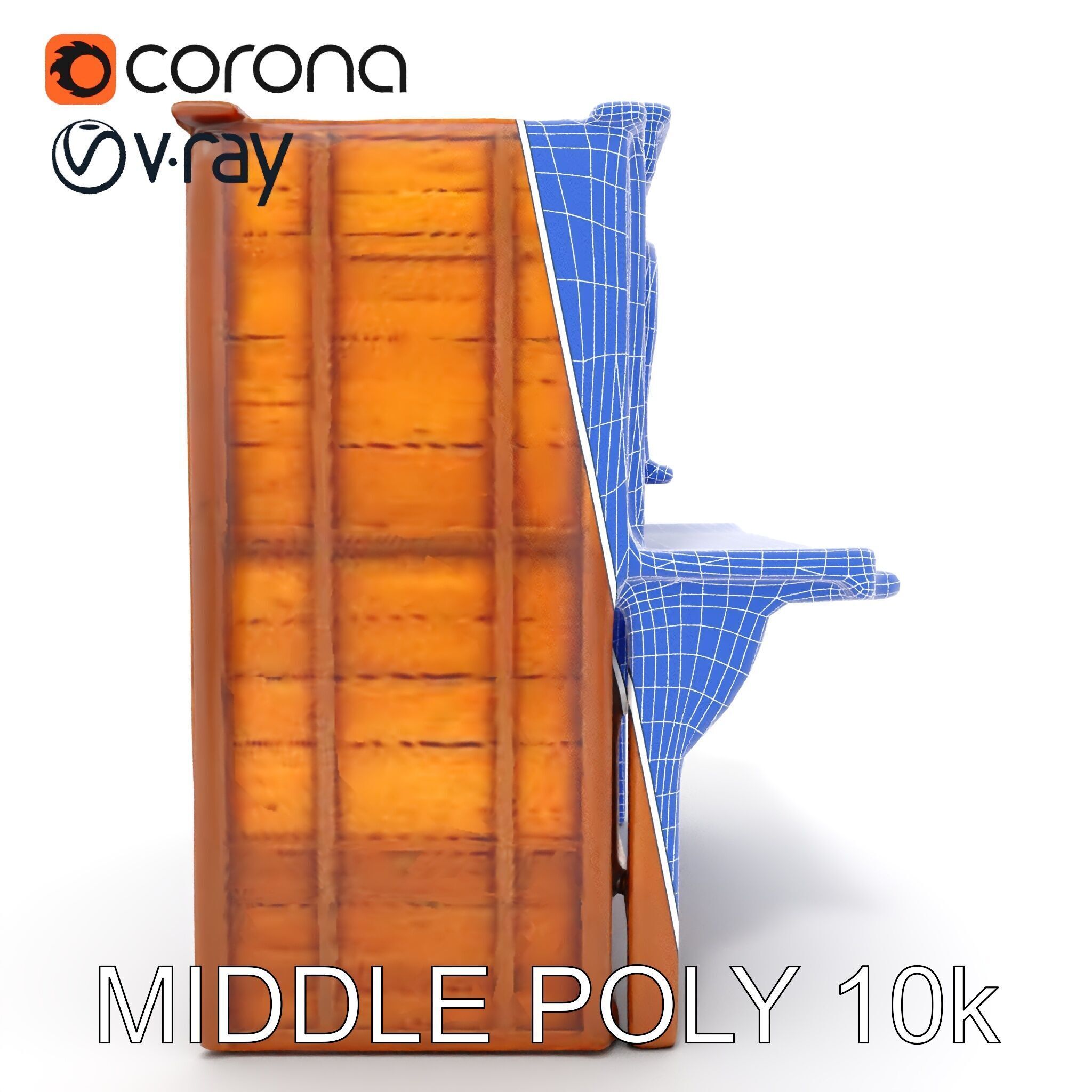 Western Saloon Building D Model Pack Low-poly 3D model_30