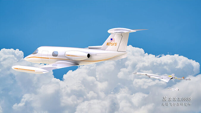 Learjet 23 3D model