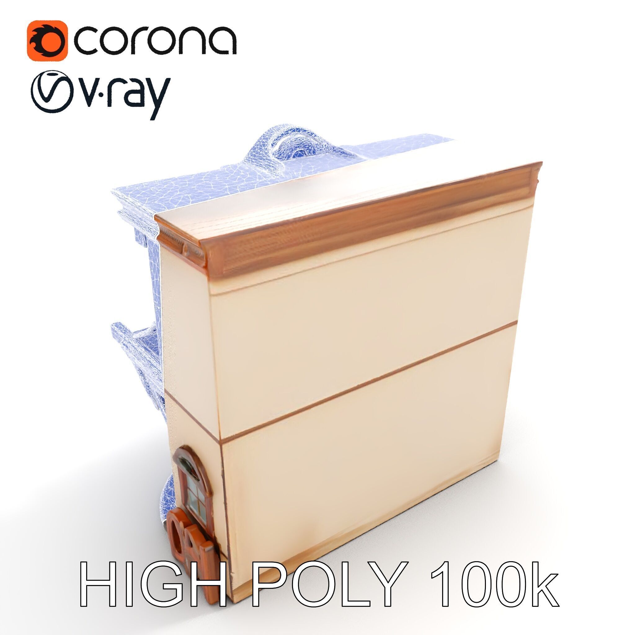 Western Saloon Building Model Pack Low-poly 3D model_19