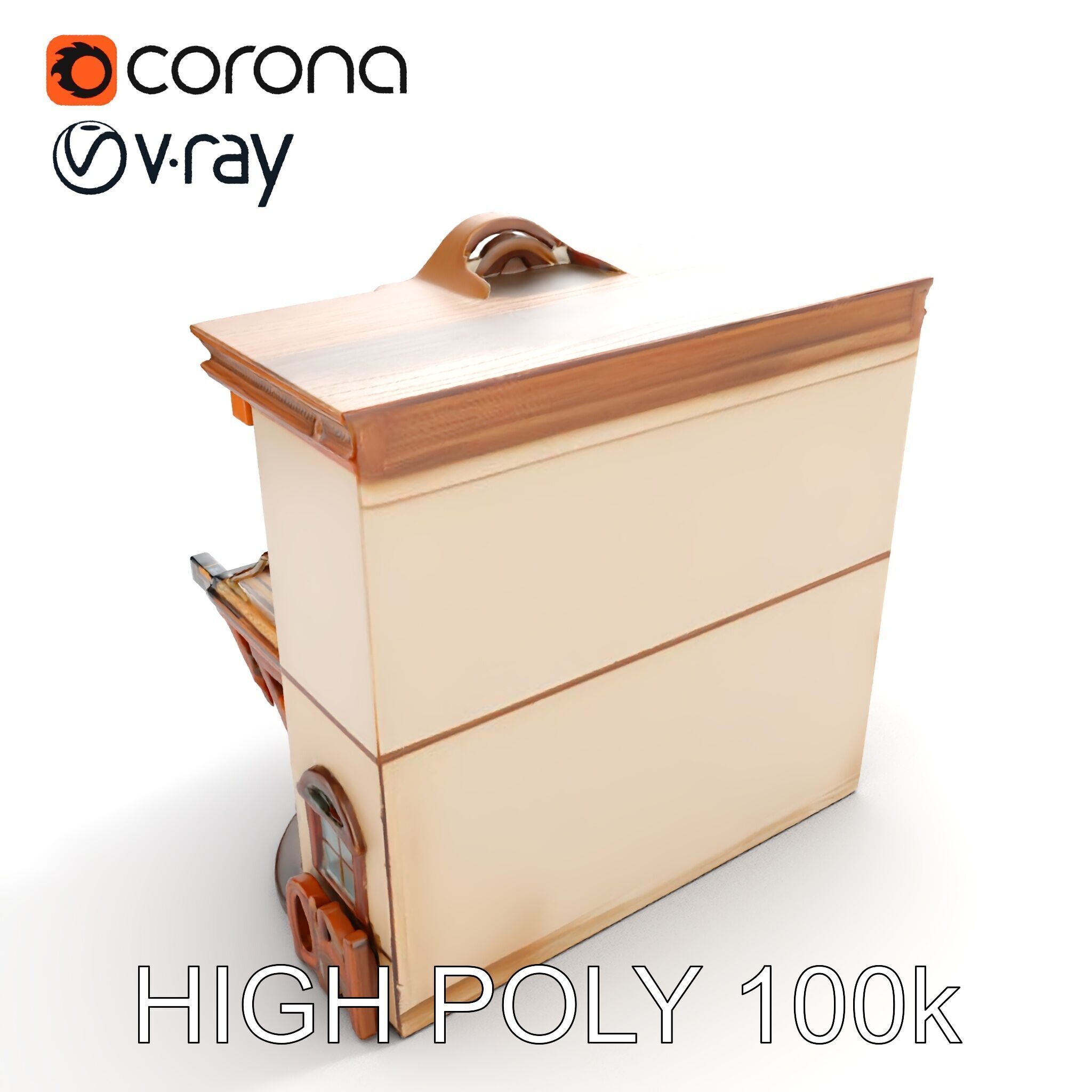 Western Saloon Building Model Pack Low-poly 3D model_21