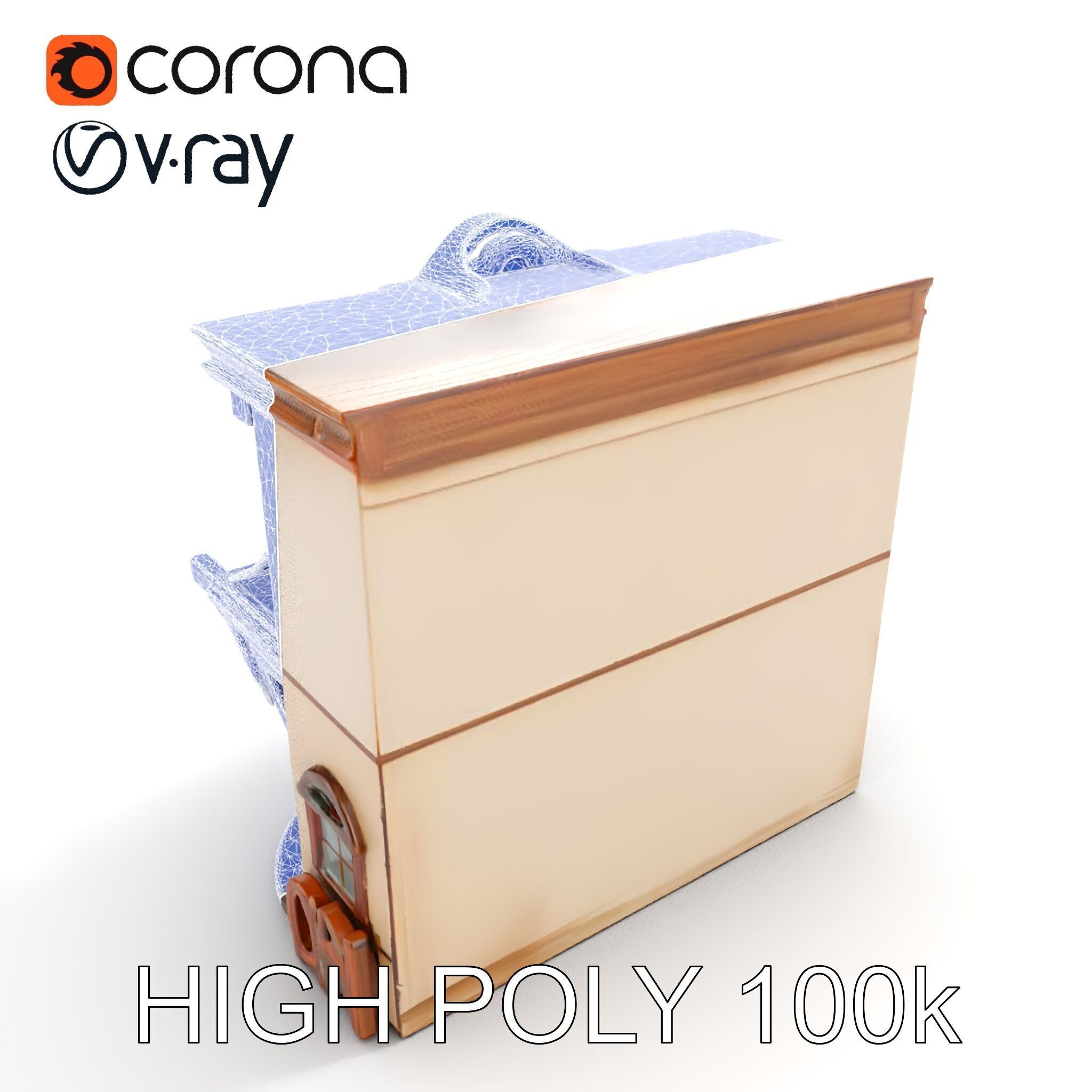 Western Saloon Building Model Pack Low-poly 3D model_32