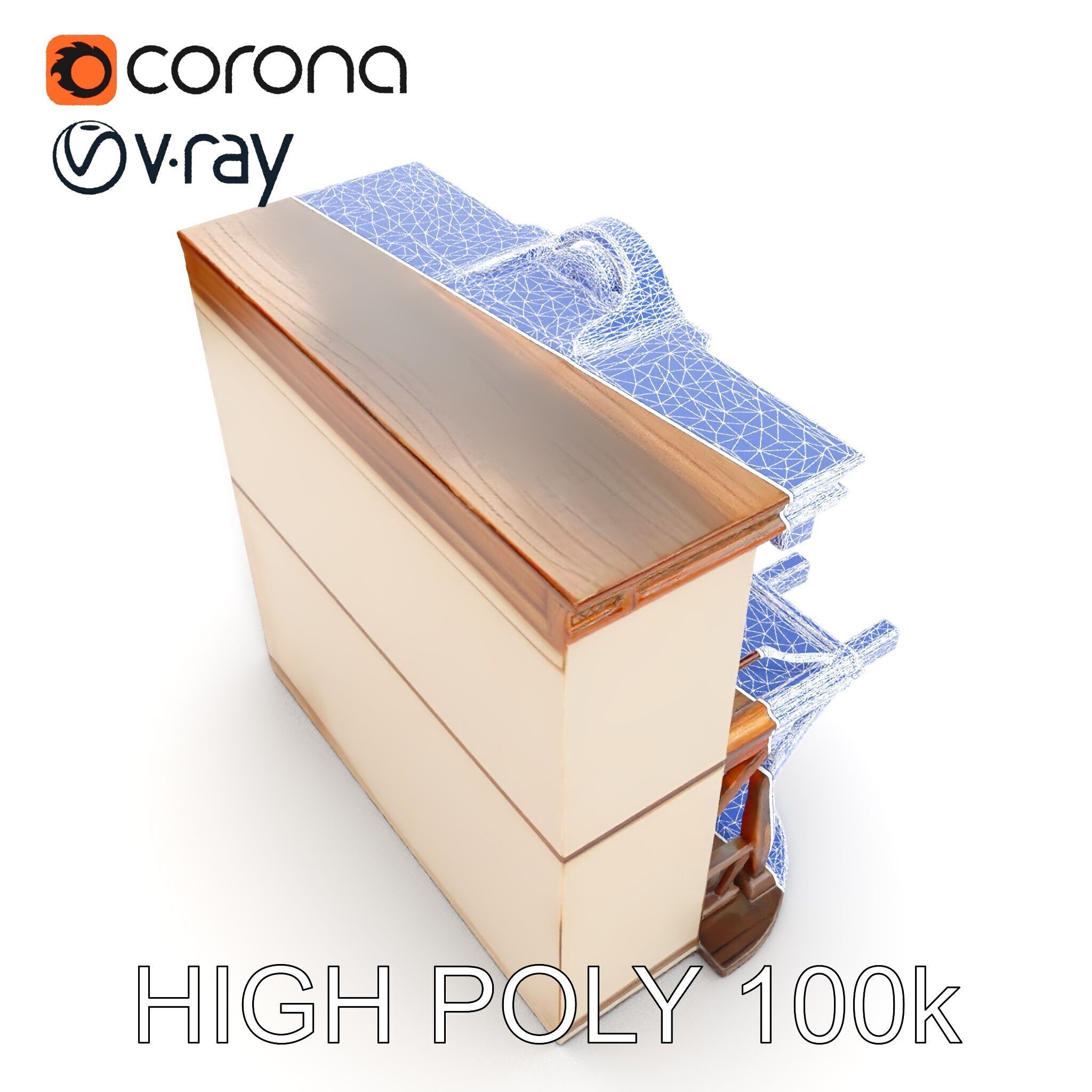 Western Saloon Building Model Pack Low-poly 3D model_20